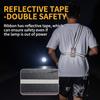 Biking Night Running Lights Chest Light with 90° Adjustable Beam Angle Waterproof Ultra Bright SafetyLamp with Reflective Straps