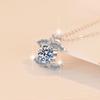 C Letter Moissanite Pendant Necklace Women Men Sterling Chain Elegant Minimalist Jewelry Office Daily