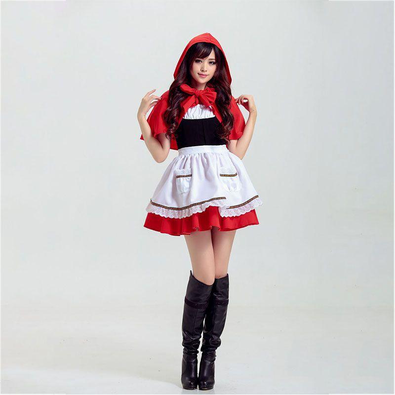 Enchanting Cosplay Christmas Princess Dress Little Red Riding Hood For Adults