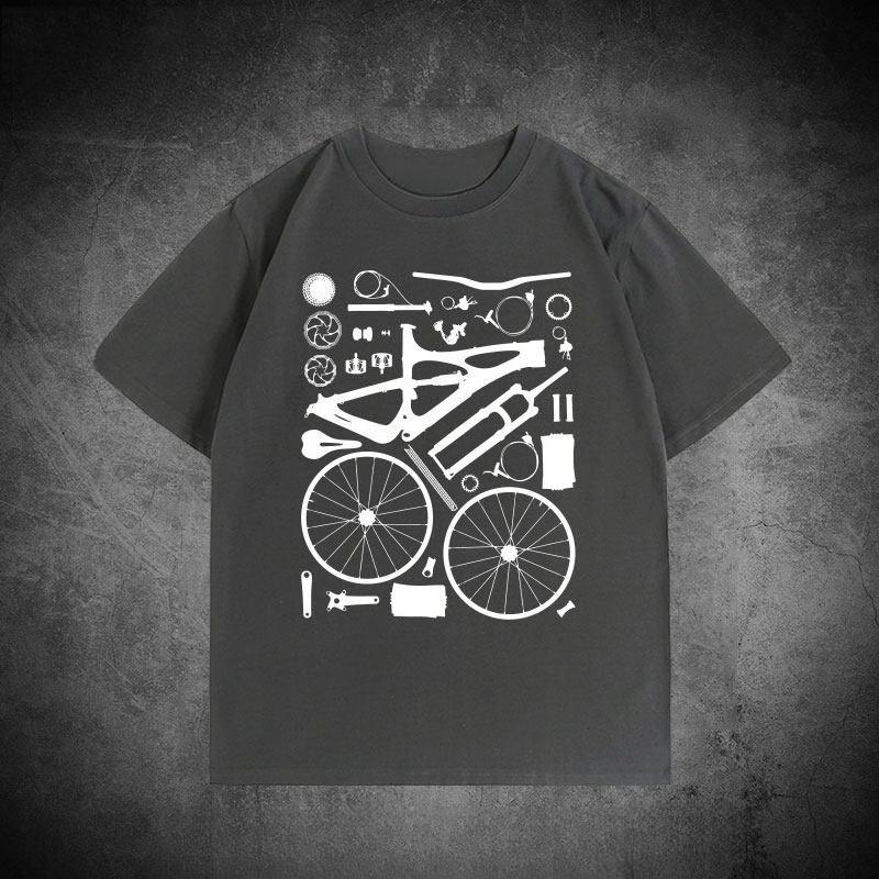 Bicycle Riding Club Creative Mountain Bike Print Pattern Cotton Tshirt Unisexs Clothing Womens Clothing Summer New T Shirt