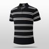 Ice Silk Short-sleeved Knitted POLO Shirt Short-sleeved Men's Loose T-shirt Polo Shirt Knitted Striped Shirt T-shirt Top