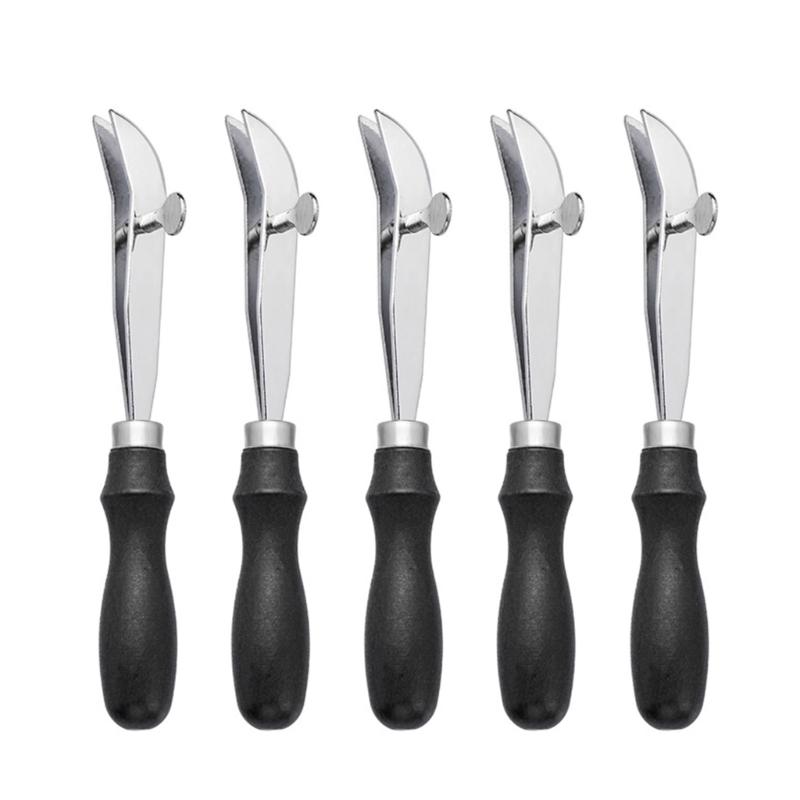 Wood Handle Leather Edging Creaser Tool Adjustable Leather Skiving Working Tool for Leather Craft 0.5mm 1.2mm 1.5mm
