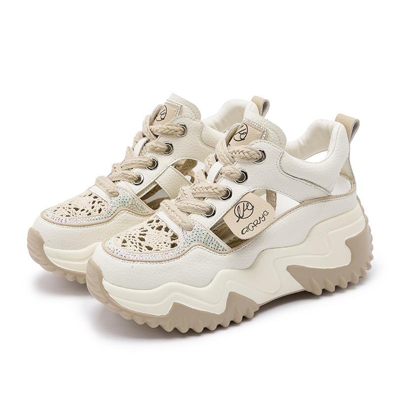 Sandals Summer Height Raising Shoes Women's Shoes Leather Small White Shoes Sneakers