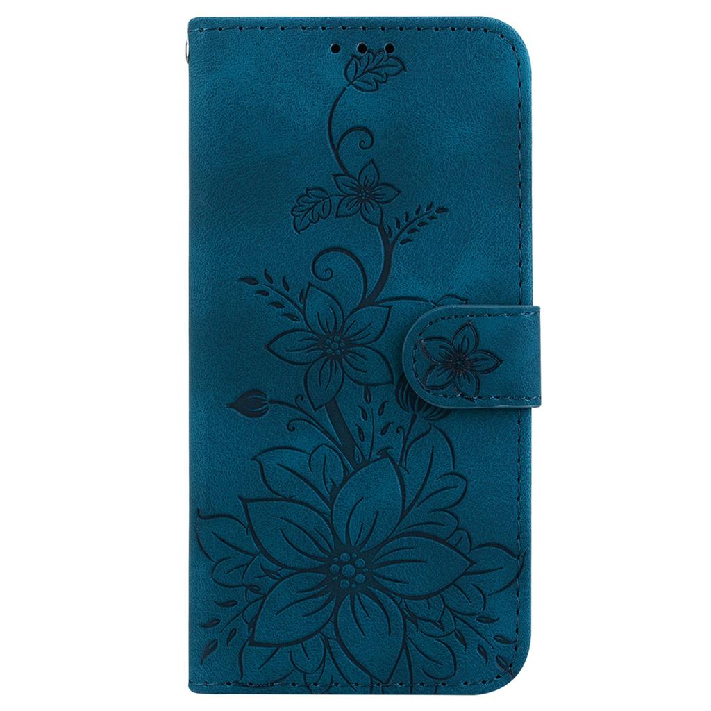 For Xiaomi 14T Case Lily Flower Imprint Leather Phone Cover with Stand