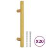 VidaXL Cabinet Handles 20 Pcs Golden 96 Mm Stainless Steel 3203596