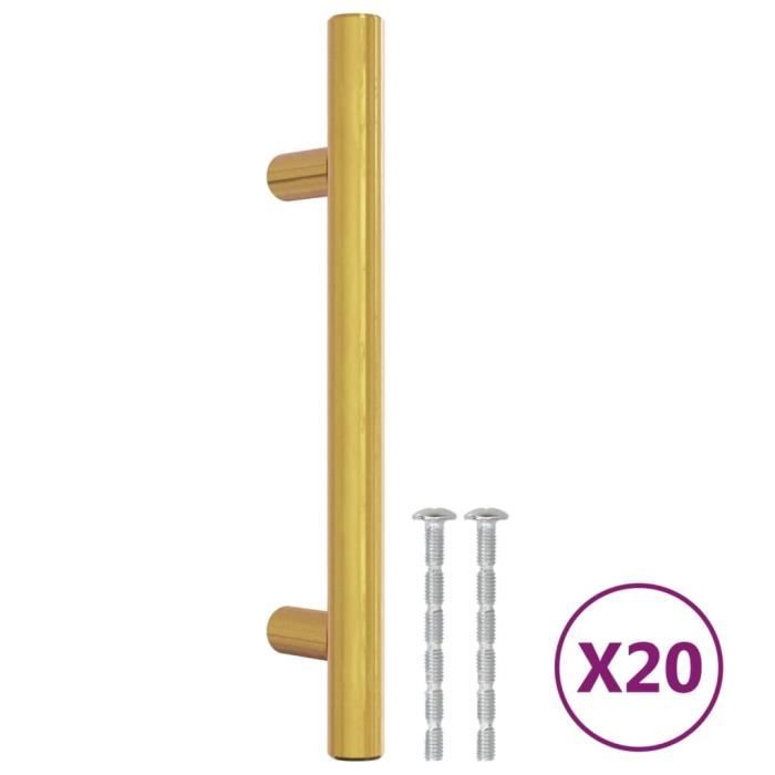VidaXL Cabinet Handles 20 Pcs Golden 96 Mm Stainless Steel 3203596