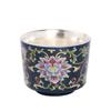 Bol de Ceai Kung Fu Pur 999 Culoare Emailată Ceramică Degustare Handmade Placat cu Argint Maestrul Cana Unică Cutie Cadou