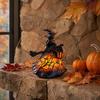 Lâmpada Chapéu de Bruxa Vitral Yousheng, Lâmpada de Bruxa Retrô de Resina Feita à Mão, Luz Noturna de Chapéu de Mago Gótico Alimentada por USB, Decoração de Casa para Halloween