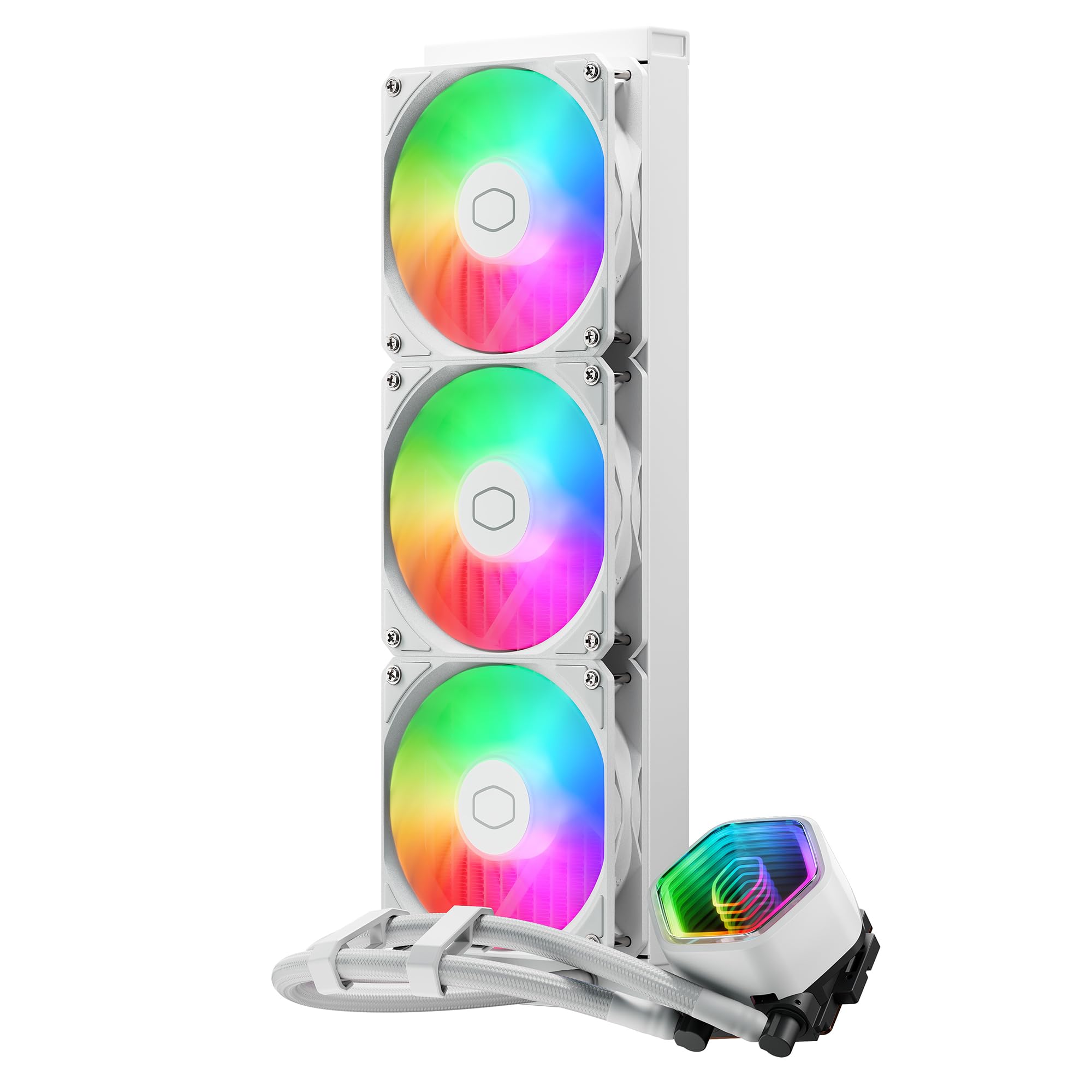 

Cooler Master MASTERLIQUID 360 Core II White 360mm Simple Water Cooling CPU Cooler White FN2432 MLW-D36M-A18PA-RW