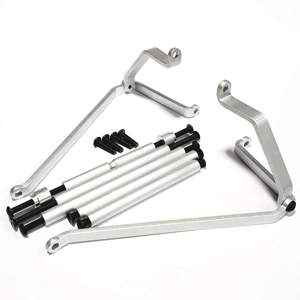 Kingfly OP Parts Aluminum Side Bumper for Tamiya 1/10 BBX BB-01 Chassis, Silver