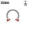 1/5/50Pcs G23 Titanium ASTM-F136 Piercings Nose Ring Internal Thread C Rod Zircon Body Jewelry For Women