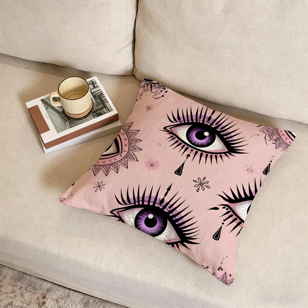 E-Eye Print Cushion Cover Fabric Soft Furnishing,Pillowcase, Cushion Cover, Sofa Pillow, Home Decoration