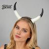 Accesorios de Cuernos a Presión Diadema de Carnero de Halloween Tocado de Diablo Desmontable para Estética Oscura Cuernos de Demonio Fiesta de Carnaval Festival Cosplay