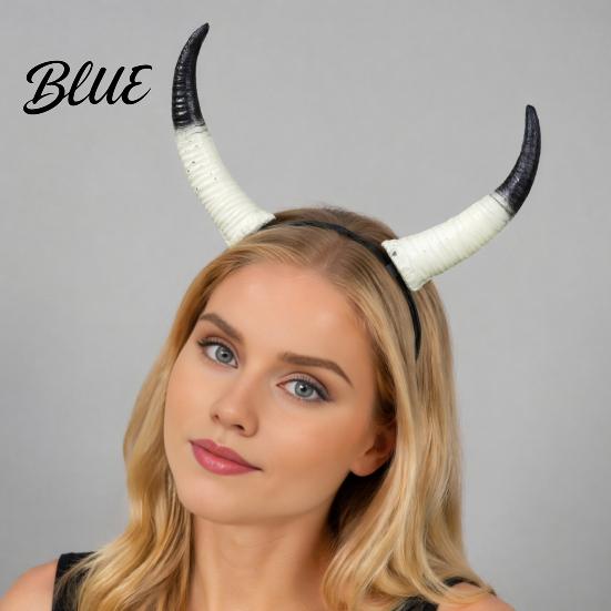 Accesorios de Cuernos a Presión Diadema de Carnero de Halloween Tocado de Diablo Desmontable para Estética Oscura Cuernos de Demonio Fiesta de Carnaval Festival Cosplay