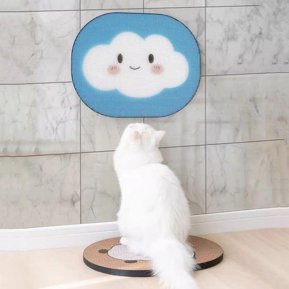 Wear Resistant Kitten Scratching Toy Cartoon Cat Scratching Post Mat  Relieve Boredom