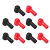 Auto Auto Accupool Afdekhoes Beschermkap PVC Flexibel Hoekig Beschermer Rood Zwart Positief Negatief Isolatiekap RV Marine Boot Bevestiging