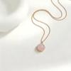 Nature Stone Crystal Healing Necklace for Women Stainless Steel Spiritual Stones, Emotional Balance Minimalist Jewelry