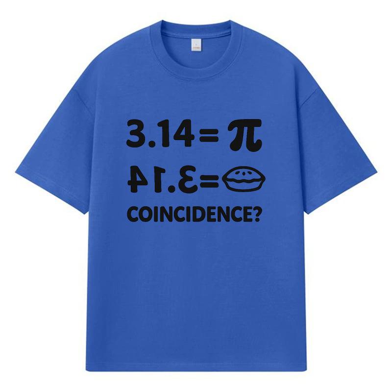 2026 Printed Graphic Math Pi And Pie Design Y2k Harajuku Streetwear 100% Cotton T Shirt Casual Oversized Summer Men T-shirt
