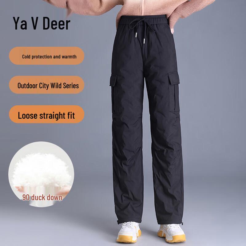 

Yalu Women s 2025 Winter Warm Cargo Down Pants M (165)