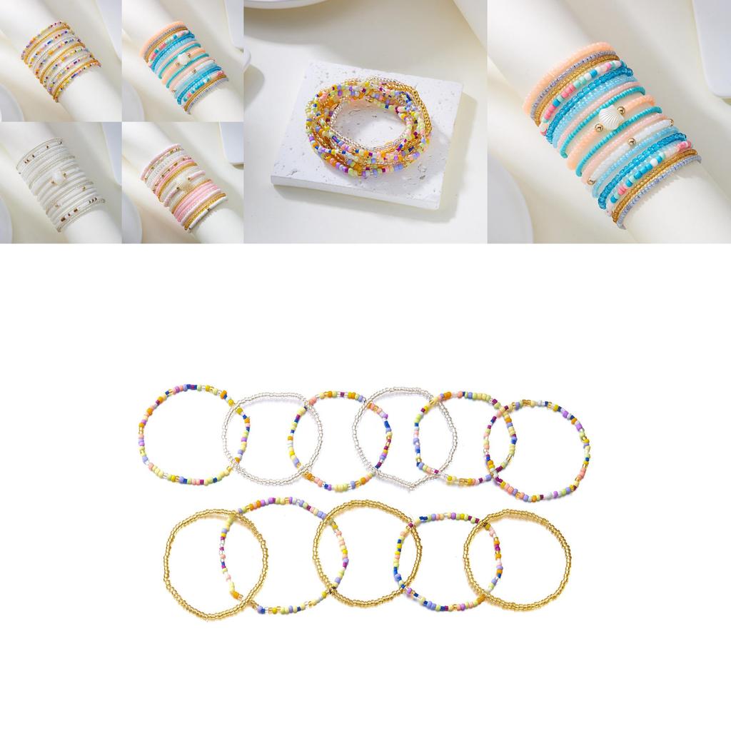 Elegant Shellaccented Beaded Bracelets With Electroplated Finish For Women Gift