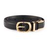 Lolel Women'S Saffiano Cowhide Gold Buckle Belt Shobe7420Wlauf1