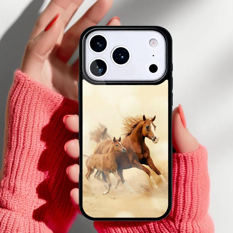 Handsome Horse Animal Phone Case for iPhone 17 16 15 14 13 Pro Max Back Cover for 12 11 Pro Coque