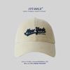 Xuelunduo Korean Style Embroidered Wide Brim Baseball Cap