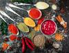 GLASS PLATE CUTTING BOARD 52x40 SPICES