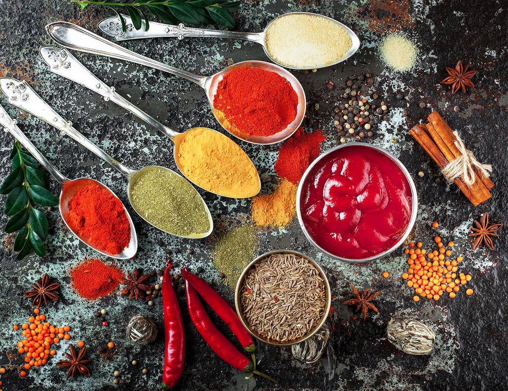 GLASS PLATE CUTTING BOARD 52x40 SPICES