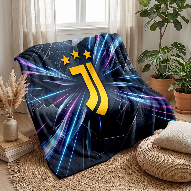 Juventus FC Theme blanket Soft Flannel Blanket Plush Throw Blanket Cozy Sofa Bed Blanket for Home Decor