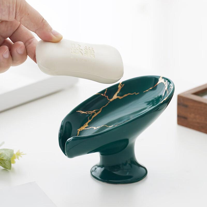 YIXI Ceramic No-Drill Wall-Mounted Soap Dish