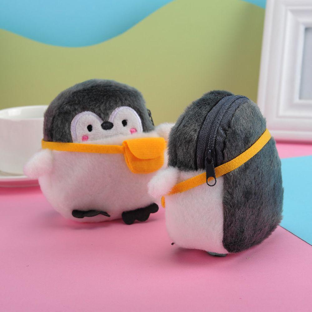 Children Penguin Plush For Girls Zipper Purse Wallets Korean Money Bag Card Holder Women Coin Purse
