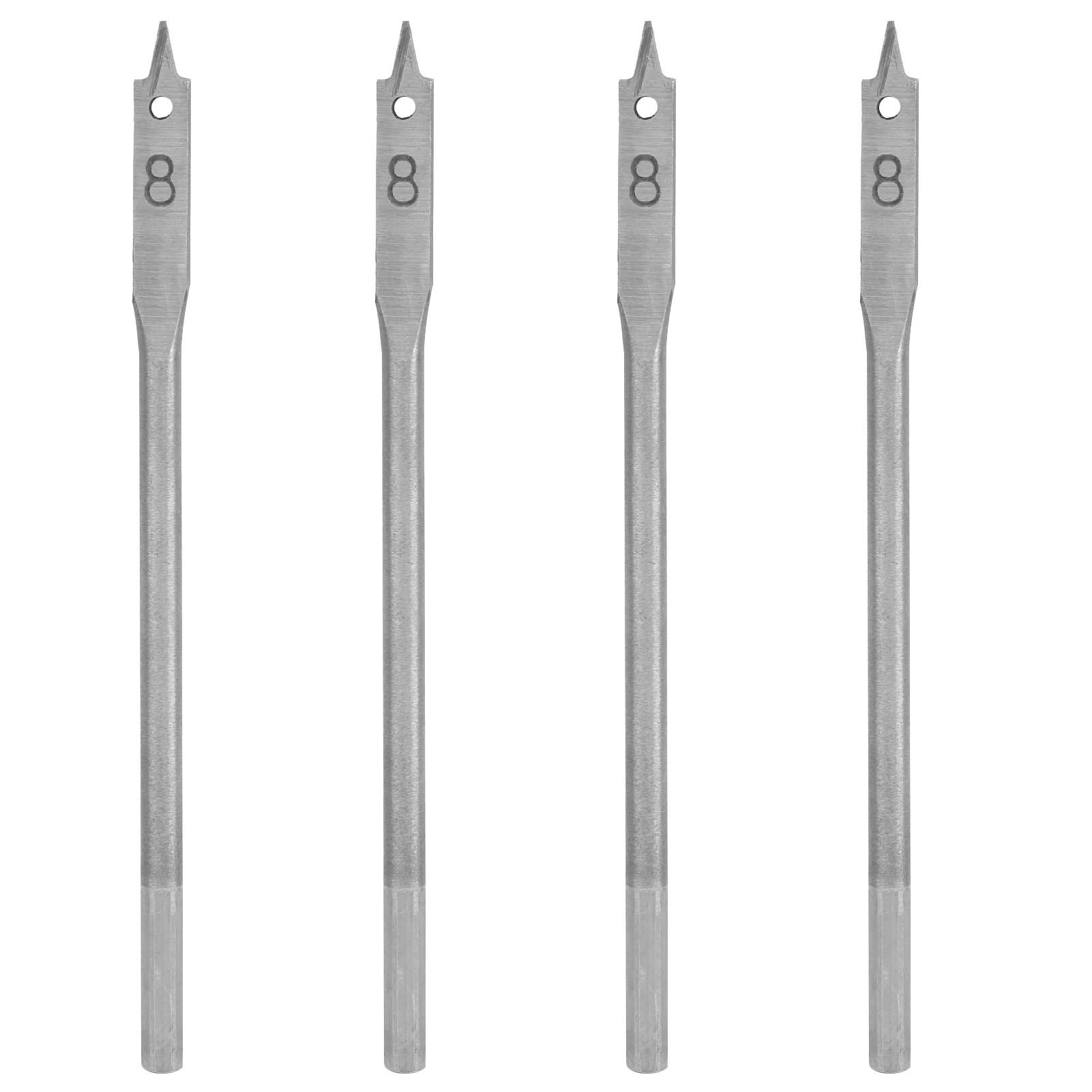 

4Pcs Spade Drill Bit High Carbon Steel Wood Hole Saw Cutter Woodworking Tool 8mm