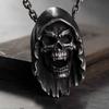 Vintage Gothic Hell Reaper Scythe Pendant Mystical Demon Necklace for Men Personality Punk Halloween Trend Jewelry