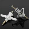 50/100pcs Plastic Toggle Anchor With Screw M4 Curtain Drywall Wall Cable Plug Aircraft Expansion Pipe Anchor Bolt Accessories