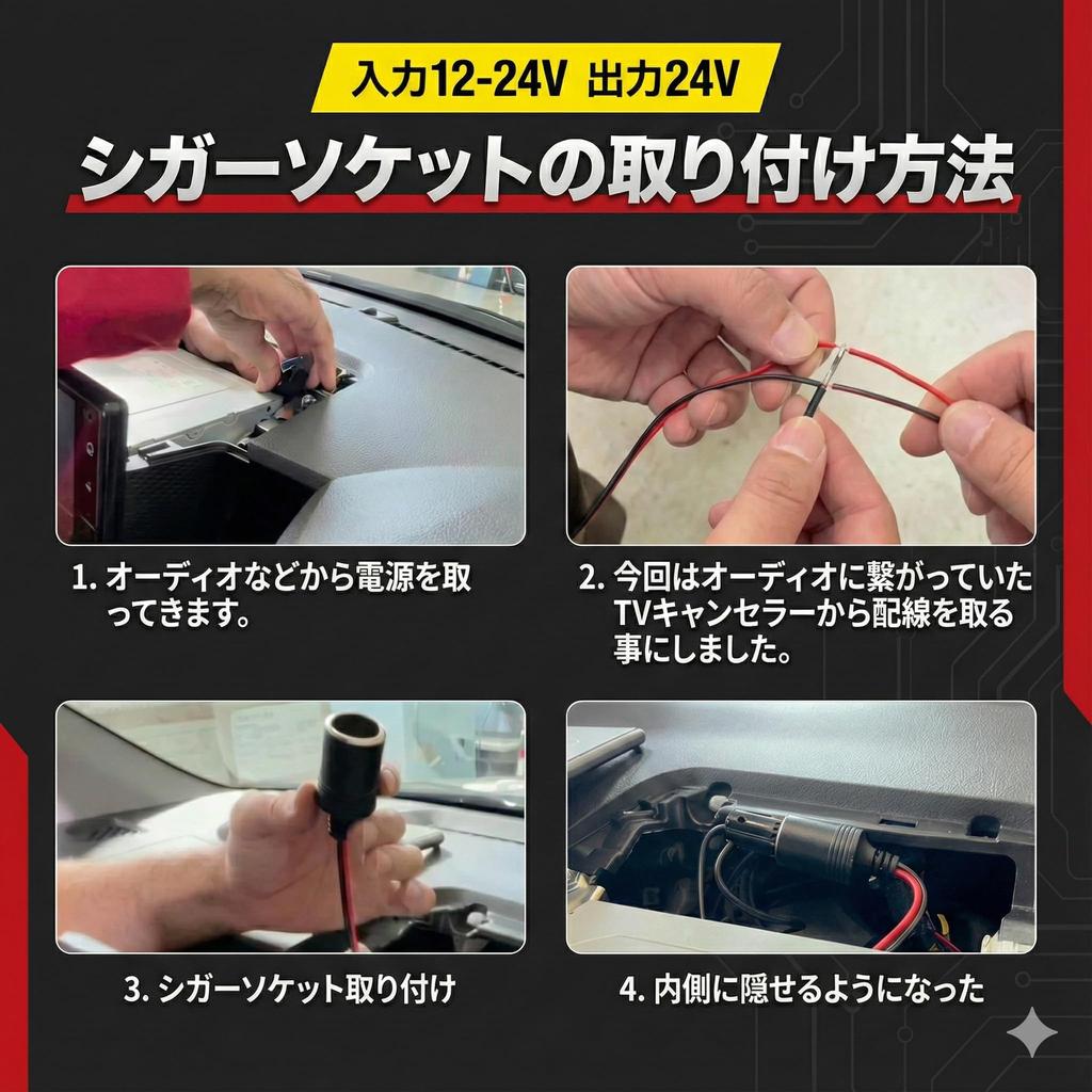 Cigarette Lighter Power Female Cable (S-Net) Socket, Socket, Charger, 12V/24V Compatible, Terminal, Included, Switch, Heater, SN-216-CG2, 10-Pack