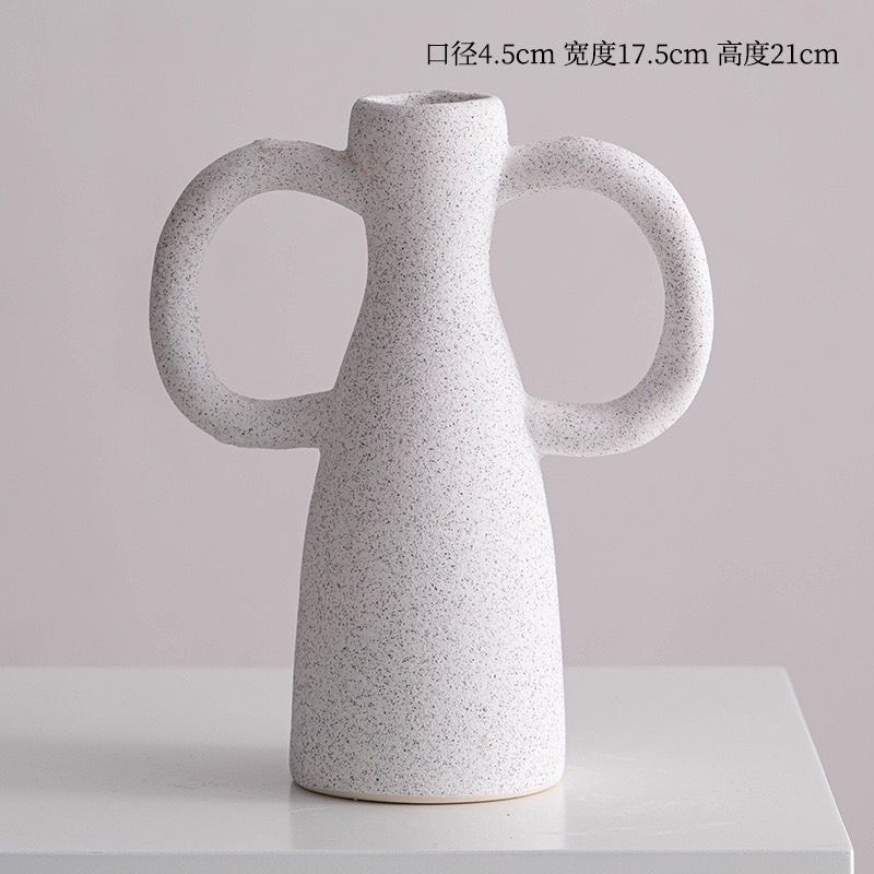 Creative Amphora Special-shaped Vase Living Room Dining Table Decoration Simple Art Cutout Ceramic Vase Flower Home Decoration
