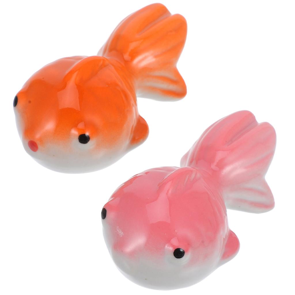 Floating Ceramic for Pond Aquarium Decor Whimsical Garden Water Feature Chic Pink Orange Koi Fish Ornament