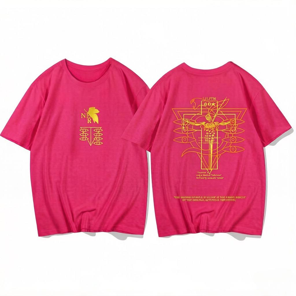 

EVA Evangelion Tshirt Shortsleeved Pure Cotton Second Apostle Lilith Unisexs and Womens Japanesestyle ParentChild Set S