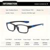 3 Pairs of Unisex Sports Reading Glasses Rectangular Frame Anti Blue Light Comfortable Reading Glasses for Elderly People