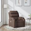 Reclining Massage Armchair - VIDAXL - Dark Brown - Fabric - 1 Seater - Relaxation