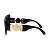 Versace [Available Prescriptions] Temple Logo Square Sunglasses Women's Black 17279862 0VE4478U GB1/87-Black 55 - Glasses Case