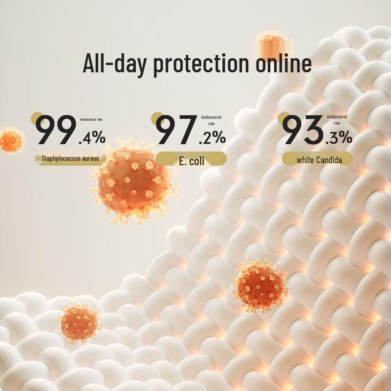 Hengyuanxiang Men's 100% Cotton Antibacterial Thermal Underwear Set