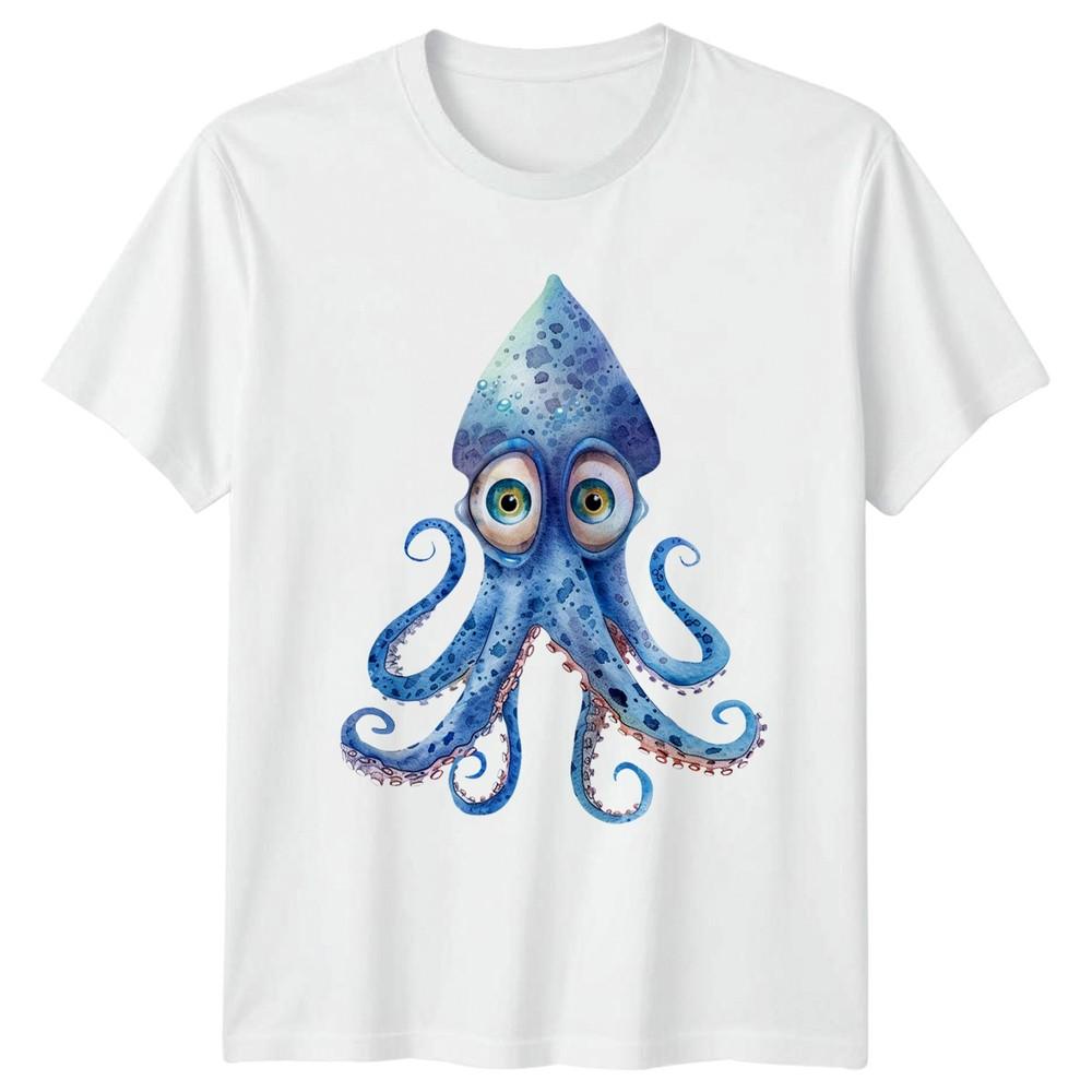 Funny Squid TShirt Underwater Ocean Marine Life Birthday Gift For Him And Her