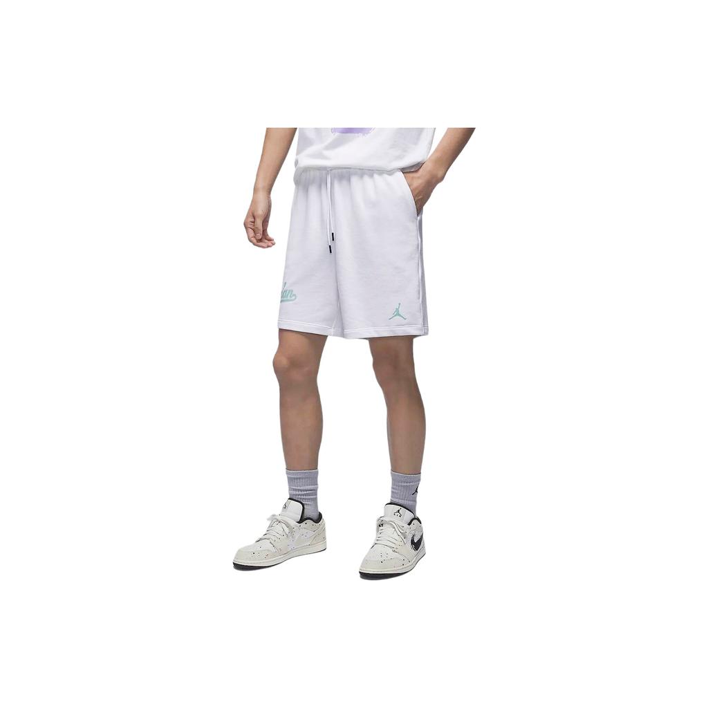 Jordan Letné športové šortky so šnurovaním s potlačou loga Flight MVP Pánske spodky Biela FN4701-100