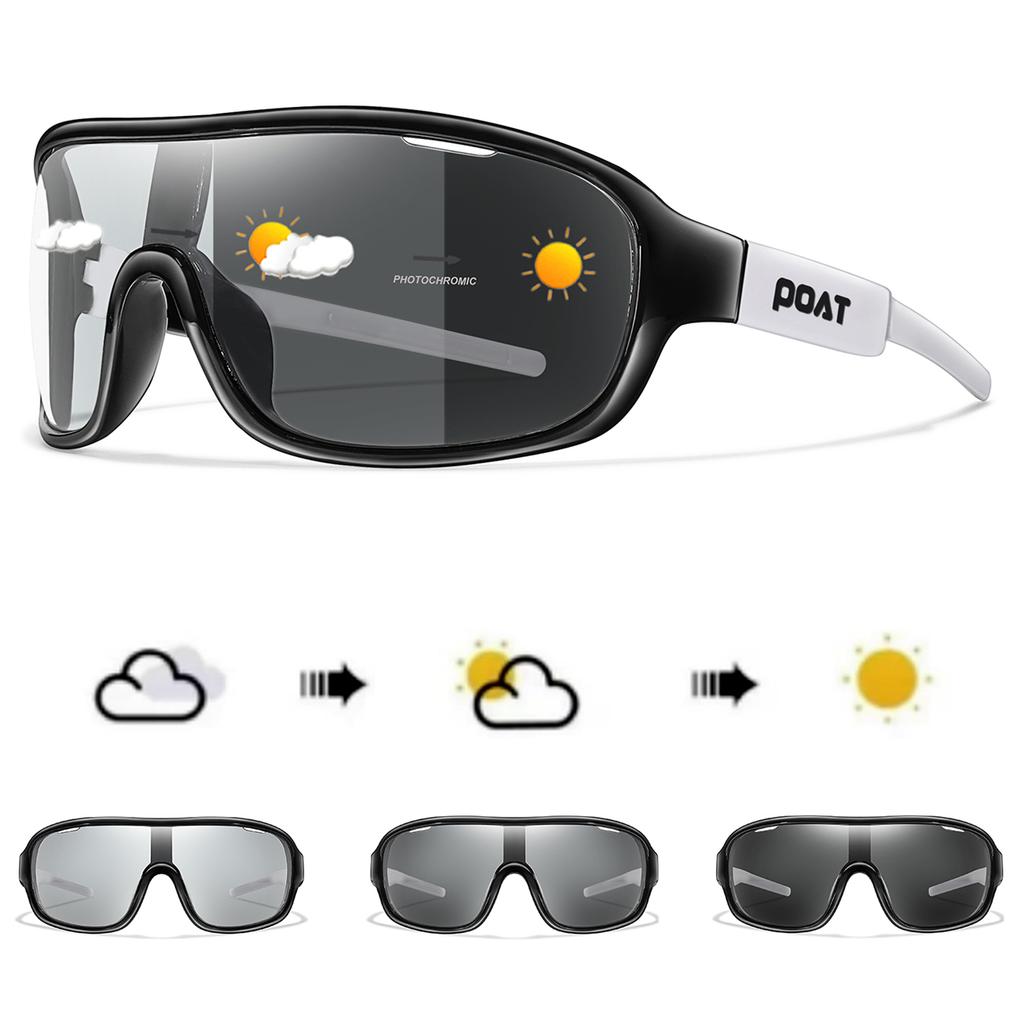 POAT BRAND Cycling Eyewear Outdoor Road Sports Cycling Fishing Sunglasses Men Women Photochromic windproof Glasses 7
