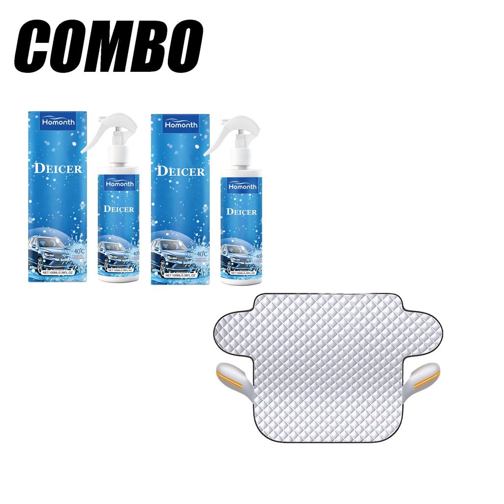 Car Deicing Agent Winter Car Snowmelt Spray Efficient Defrosting Quick Snow & Ice Melting Spray Automobile Defrost Tool 100ml