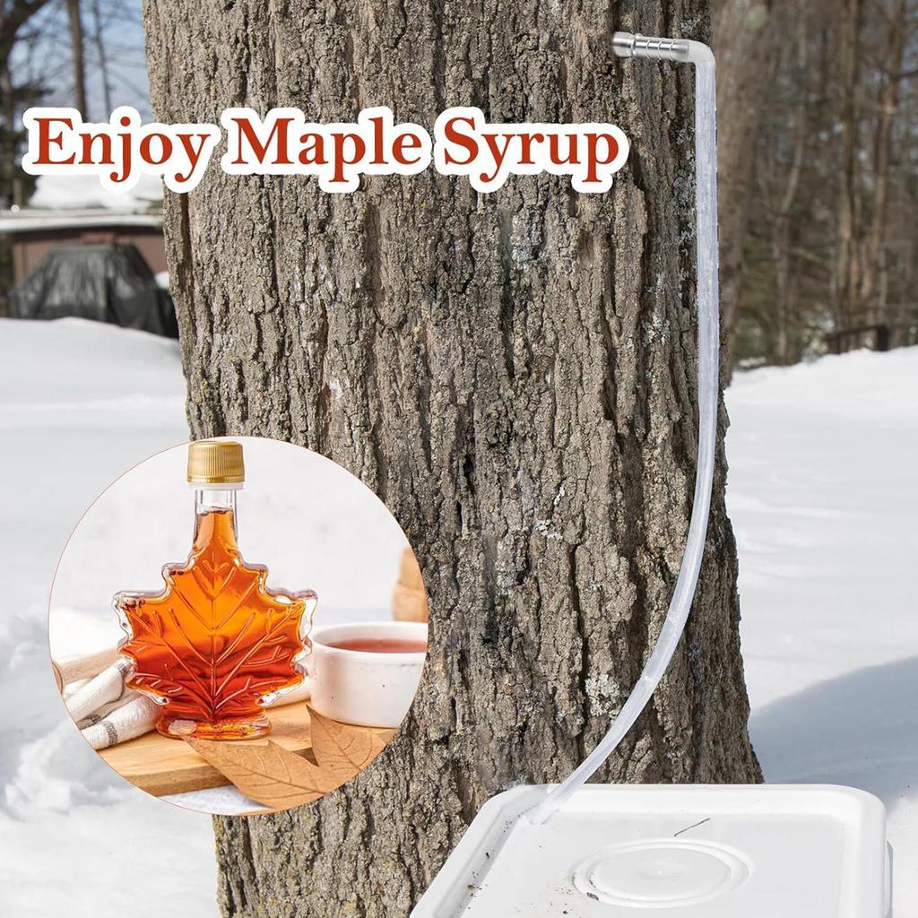 Maple Tree Tapping Kit 4 Set Portable Trunk Faucet for Syrup Stainless Steel Maple Tree Taps Spiles Tree Sap Collection Drill
