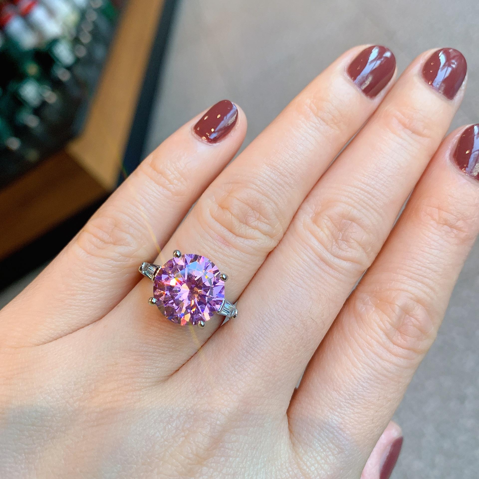 Прямая трансляция TikTok Новое трансграничное кольцо с изумрудом и имитацией Palaiba