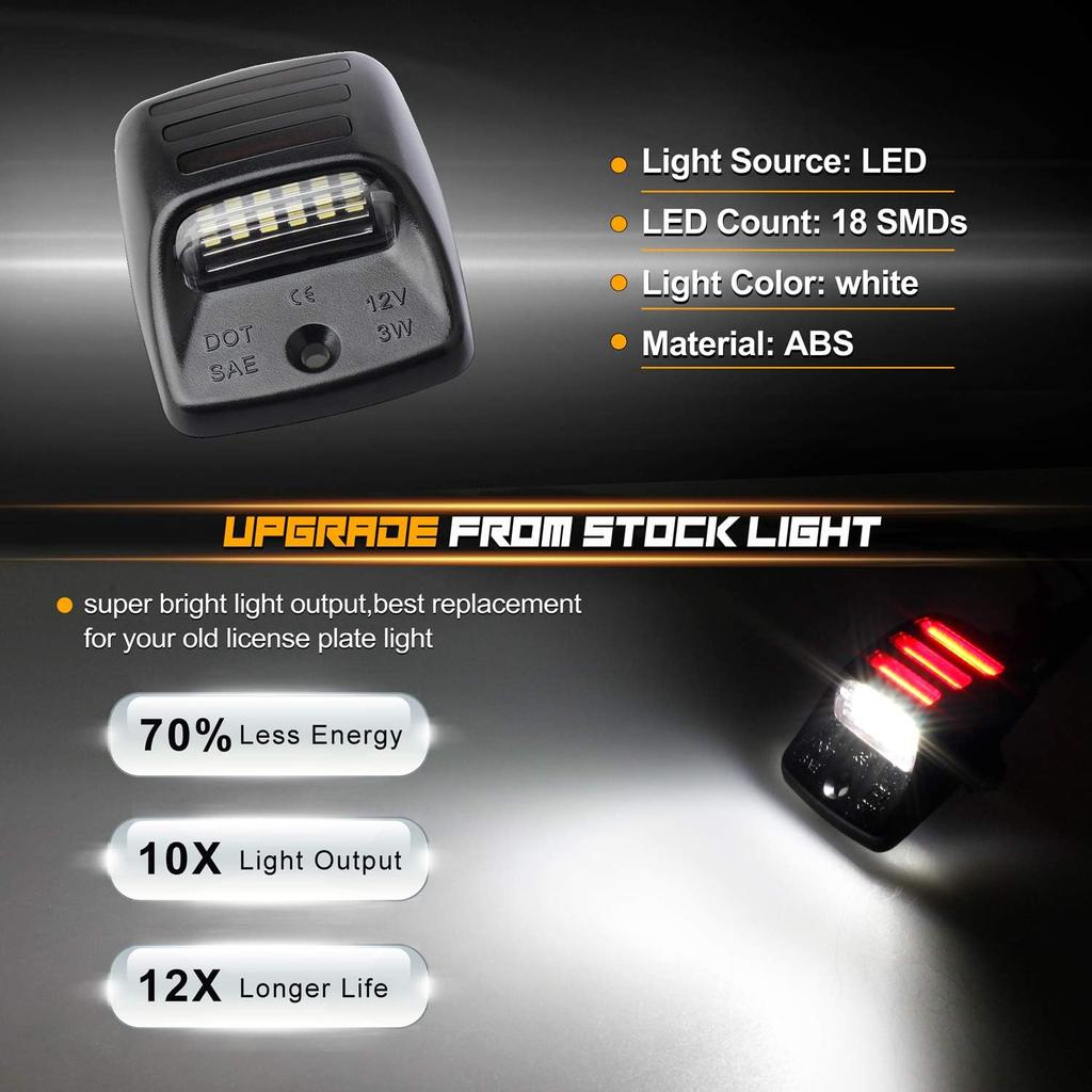RUXIFEY LED License Plate Lights with Red OLED Neon Tube Compatible with Tacoma 2005 to 2015, Tundra 2000 to 2013